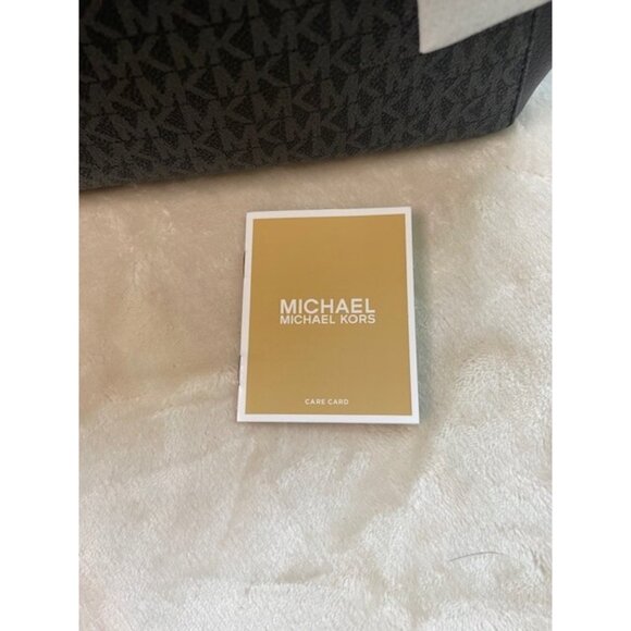 NWT Michael Kors Charlotte Black Leather Tote - Silver Hardware - Picture 12 of 12